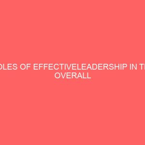 roles of effectiveleadership in the overall achievement of organizational goals 2 17585