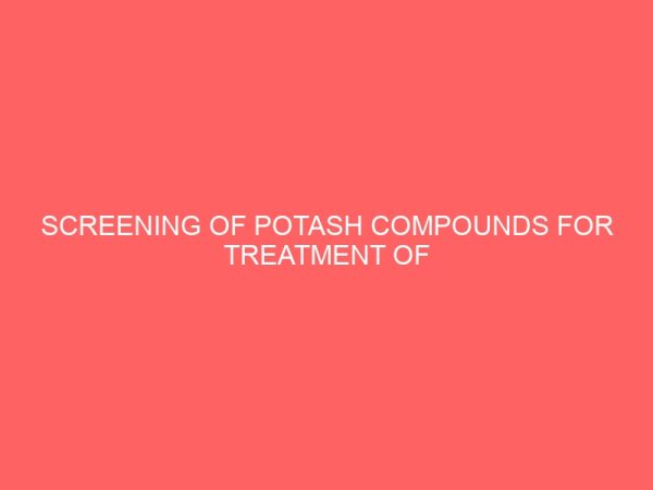 screening of potash compounds for treatment of cutaneous candidiasis using albino mice model 32080