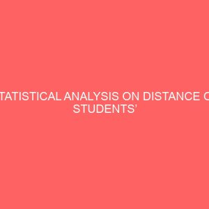 statistical analysis on distance of students residence and academic performance 2 41710