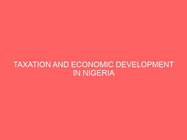 taxation and economic development in nigeria 18074