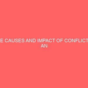 the causes and impact of conflict in an organization 27714
