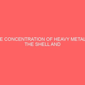 the concentration of heavy metal in the shell and flesh of giant land snail 106497