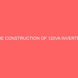 the construction of 120va inverter 31002