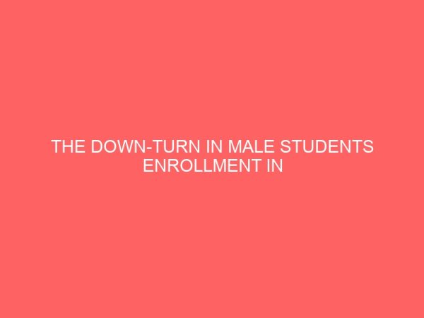 the down turn in male students enrollment in office technology and management 13909