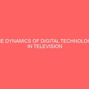 the dynamics of digital technology in television broadcasting in nigeria 13513