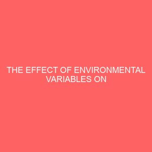 the effect of environmental variables on marketing goals in nigeria 13247