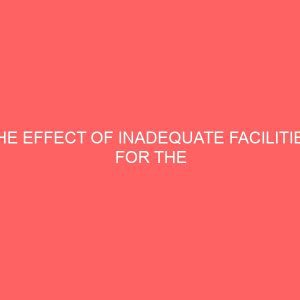 the effect of inadequate facilities for the training of secretaries a case study of dekina local government area 2 40907