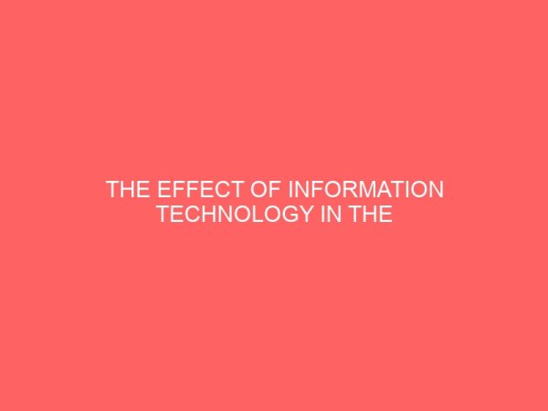 the effect of information technology in the hospitality and tourism industry 31782