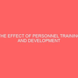 the effect of personnel training and development on crime prevention and control in kogi state 39326