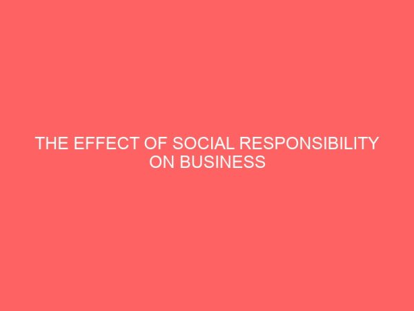 the effect of social responsibility on business organization in enugu state 27613