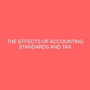 the effects of accounting standards and tax principles on special companies operating in nigeria case study of ibtc chartered bank plc 25859