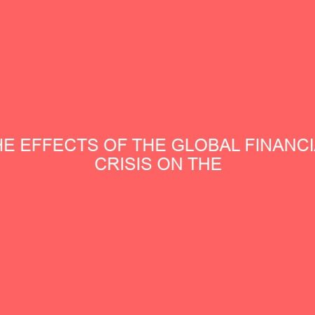 the effects of the global financial crisis on the attainment of millennium development goals 38313