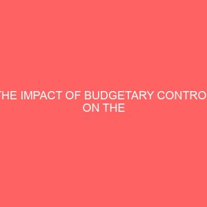 the impact of budgetary control on the profitability of manufacturing companies 26778