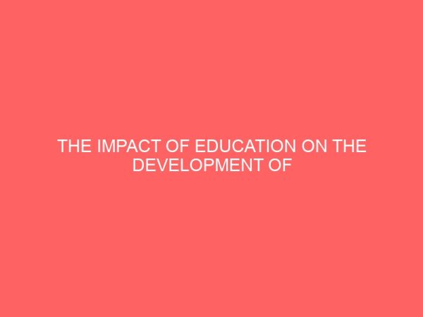 the impact of education on the development of rural areas in kogi state 39507