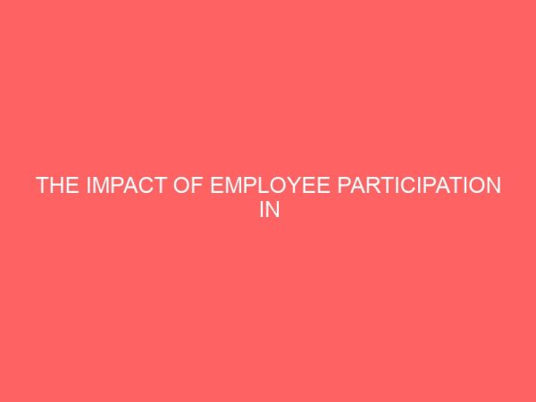the impact of employee participation in decision making and organizational productivity 2 27737