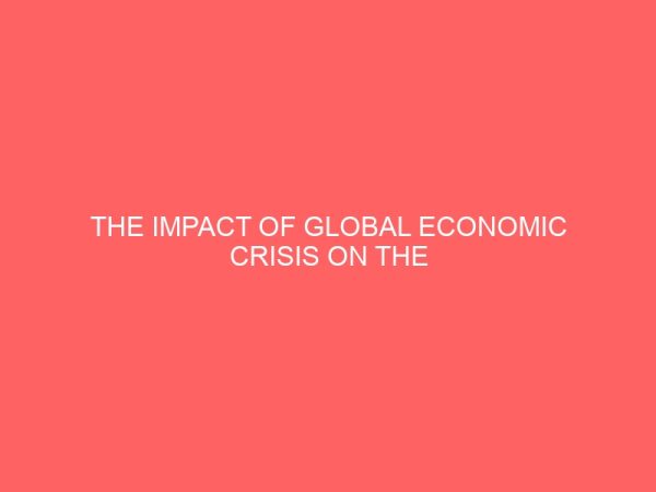 the impact of global economic crisis on the achievement of 7 point agenda 18842