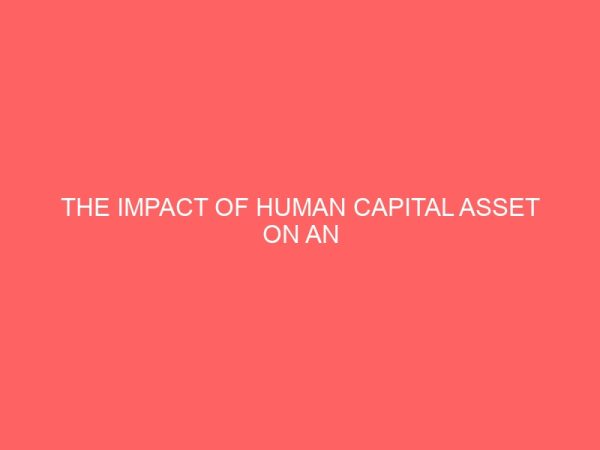 the impact of human capital asset on an organization growth 36535