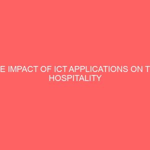 the impact of ict applications on the hospitality tourism industry 31668