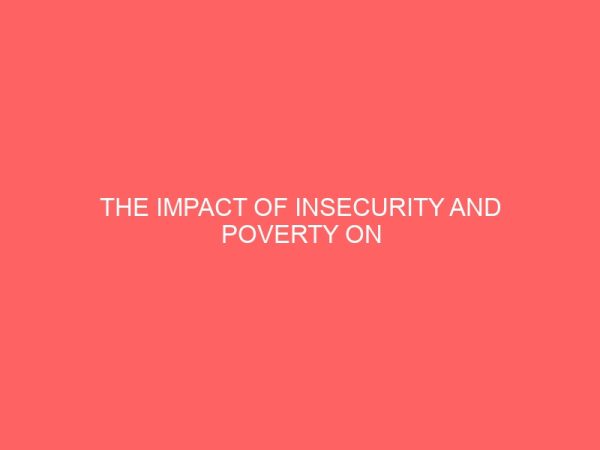 the impact of insecurity and poverty on sustainable economic development in nigeria a study of kogi state 106874