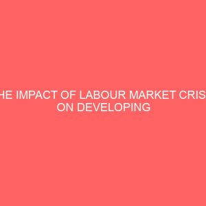 the impact of labour market crisis on developing economics the nigeria experience 1980 2010 32466