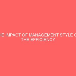 the impact of management style on the efficiency of selected governmemt owned companies 27611