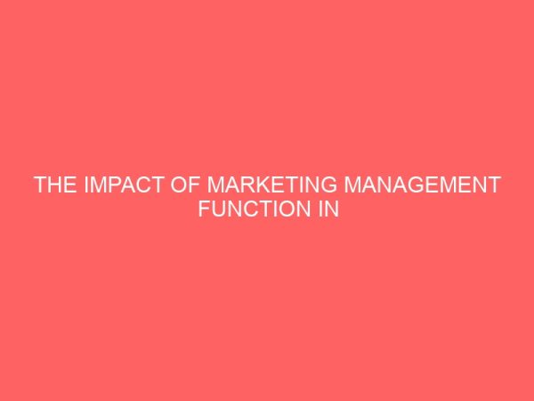 the impact of marketing management function in hospitality industry 32750