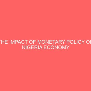 the impact of monetary policy on nigeria economy 1980 2010 30166