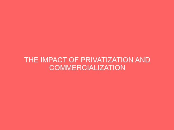 the impact of privatization and commercialization on the nigerian economy 29765