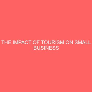 the impact of tourism on small business performance in nigeria 2 36633