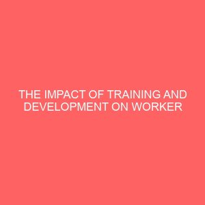 the impact of training and development on worker performance and productivity in public sector organizations 35986