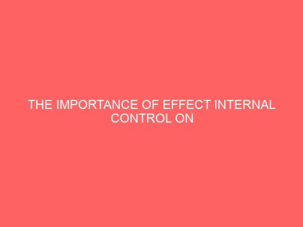 the importance of effect internal control on organizational performance in nigeria 17881