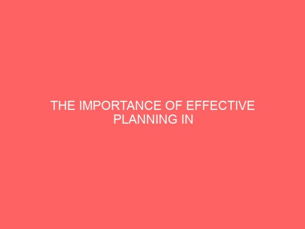 the importance of effective planning in purchasing activities 38153