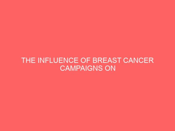 the influence of breast cancer campaigns on knowledge attitude and practice among women in benue state 13049