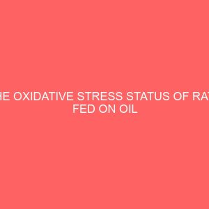 the oxidative stress status of rats fed on oil bean seed meal 12899