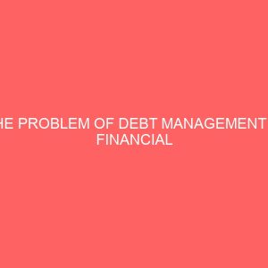 the problem of debt management in financial institutions 27956