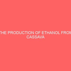 the production of ethanol from cassava 106500