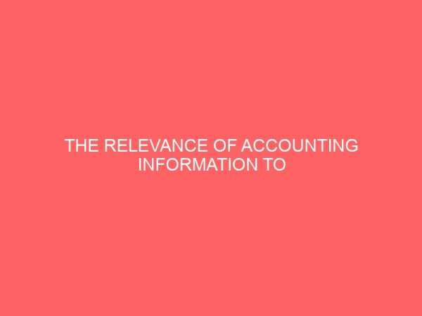 the relevance of accounting information to frontline managers 26377