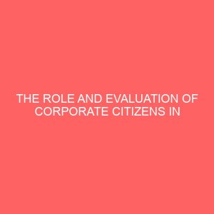 the role and evaluation of corporate citizens in national development 27409