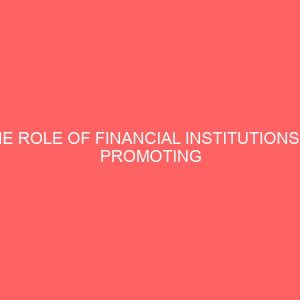 the role of financial institutions in promoting banking habit and saving capital formation in nigeria 18910