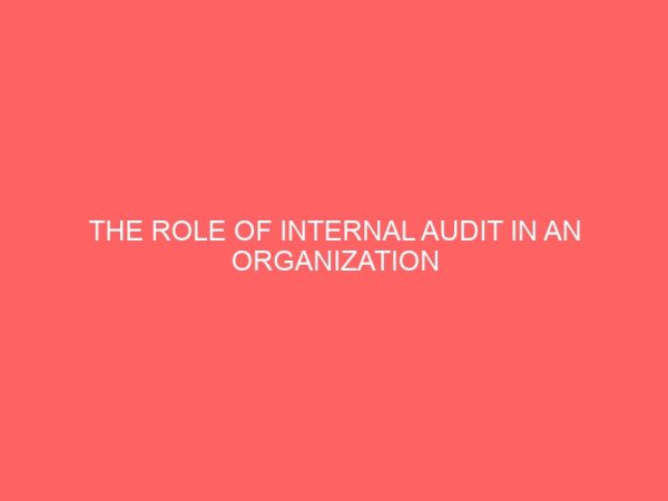 the role of internal audit in an organization 25949