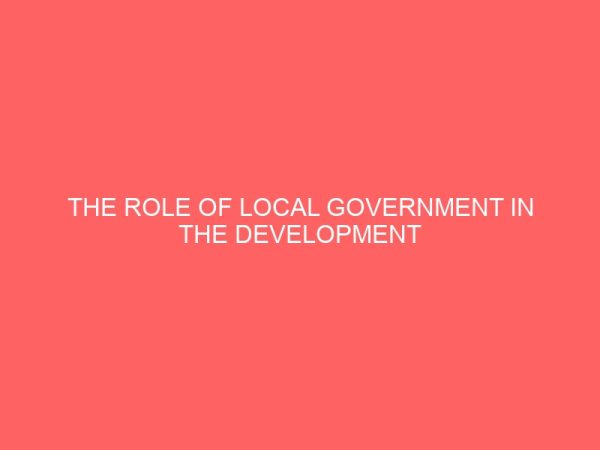the role of local government in the development of democracy in kogi state 39333