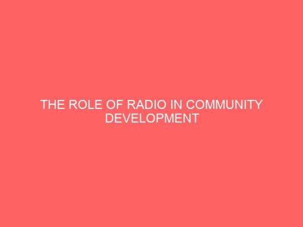 the role of radio in community development 37179