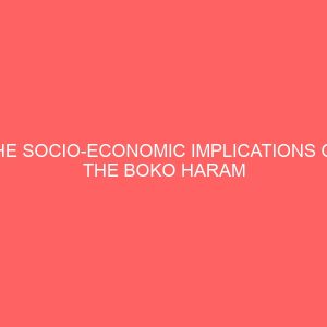 the socio economic implications of the boko haram insurgence in nigeria 2009 2013 13148