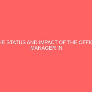 the status and impact of the office manager in the labour market 40292