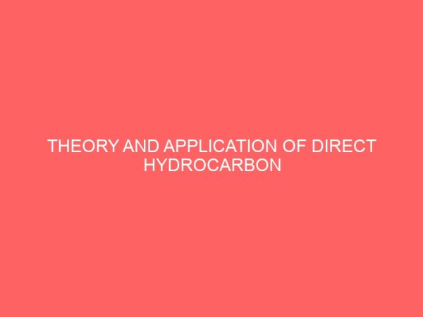 theory and application of direct hydrocarbon indicators 37819