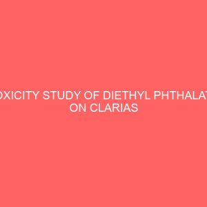 toxicity study of diethyl phthalate on clarias gariepinus fingerlings 13596