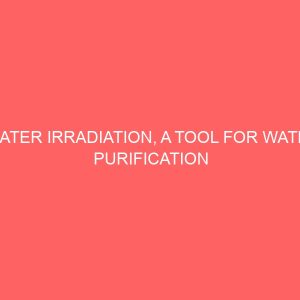 water irradiation a tool for water purification 35710
