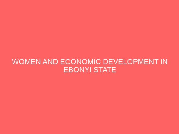 women and economic development in ebonyi state 38398
