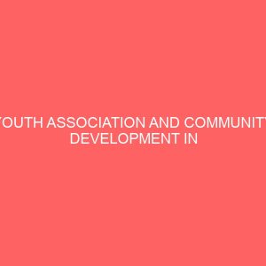 youth association and community development in nigeria the isiala ngwa south local government areas experience abia state 39796