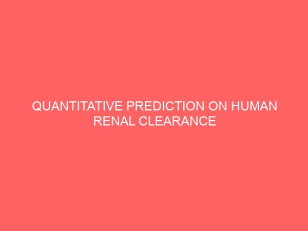 quantitative prediction on human renal clearance and drug interaction 109073
